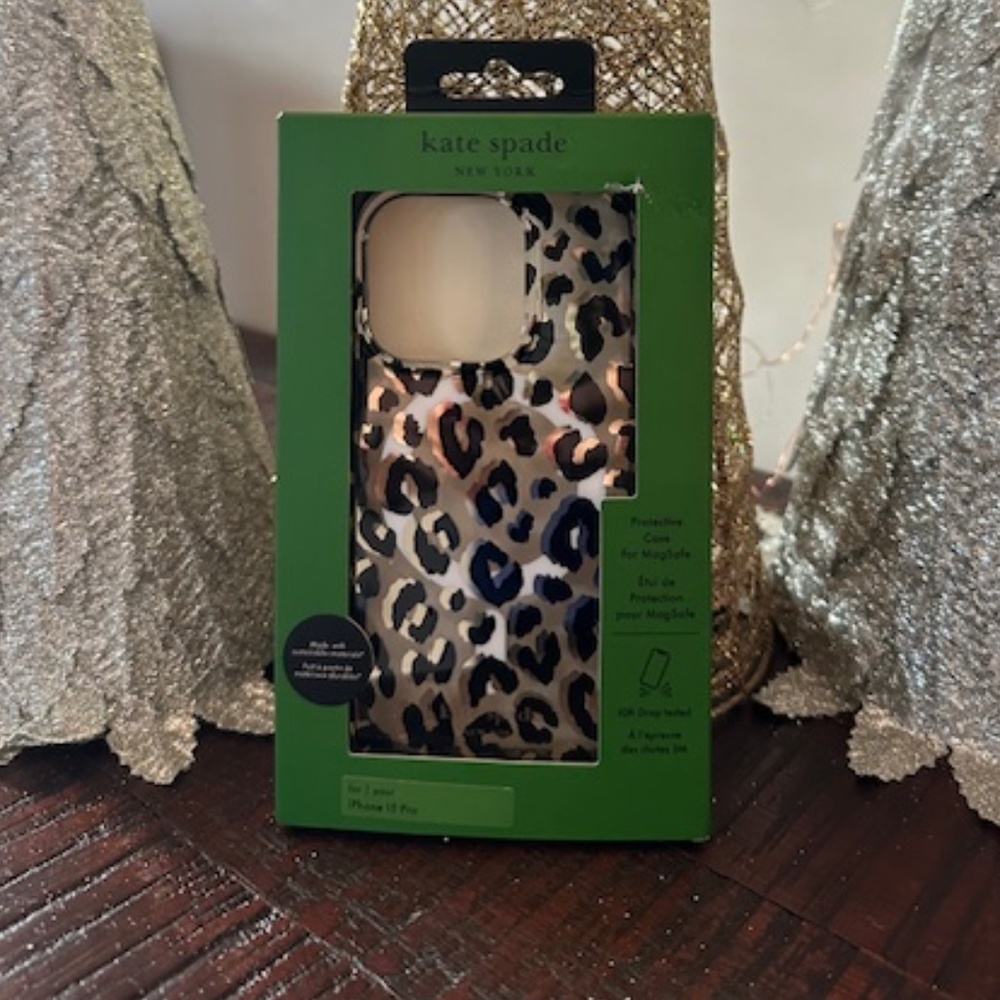 Brand New Kate Spade ♠️ Leopard iPhone 15Pro case